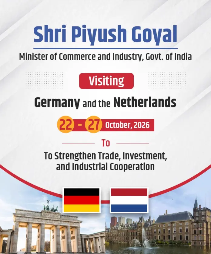 India is sending a business delegation to the Netherlands to explore trade, investment, logistics, technology and industrial cooperation.